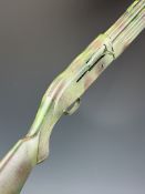 BSA 220A 12 bore 3-shot semi-automatic shotgun with composite stock, camouflage finish, chequered