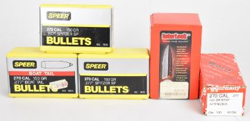 Three hundred and twenty nine Speer and Hornady .270 Winchester 140 and 150 grain bullets, all in