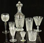 A suite of Waterford Crystal Dunmore glassware comprising six each of 12oz, 10oz and 4oz tumblers,