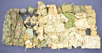 Large collection of modern NATO / British military and similar camouflage including helmet, Osprey