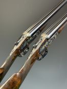 Pair of B E Chaplin of Winchester 20 bore assisted-opening sidelock side by side ejector shotguns