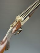 W J Jeffery & Co Ltd 12 bore side by side shotgun with named and engraved locks, engraved underside,