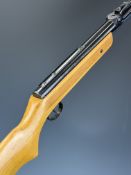Relum Model 322 .22 under-lever air rifle with semi-pistol grip, raised cheek piece and adjustable