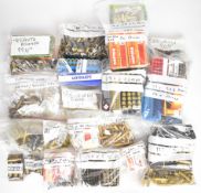 A large collection of brass rifle, pistol and revolver cartridge cases including .577/450, .375 H&H,