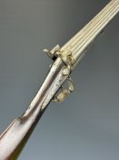 Belgian Lefaucheux 16 bore pinfire side by side hammer action shotgun with named and engraved