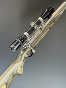 Ruger All-Weather 77/50 .50 bolt-action muzzle loading rifle with laminated show wood stock, semi-