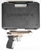 Umarex Beretta 92 FS .177 CO2 air pistol with textured composite grip, two 8 shot magazines and