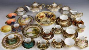 Large collection of Noritake cups, saucers, trios, bowl and a tea for one, tallest 15cm