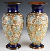 Pair of Royal Doulton Slaters vases, H35cm