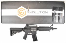 Evolution Recon 6mm  CO2 airsoft rifle with textured pistol grip, composite tactical stock, multi-