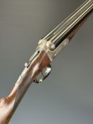 Samuel Marson & Co 12 bore side by side shotgun with engraved locks, underside, trigger guard, top