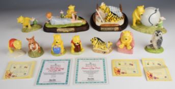 Eleven Royal Doulton Winnie the Pooh figures including 'I've Found Somebody Just Like Me' and '
