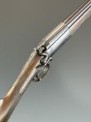 William Powell & Son 16 bore hammer action shotgun with named and engraved lock, engraved side