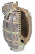 Sectioned WW2 No36 Mills Bomb Grenade, marked F.P with base plug marked No36M MK I and 40