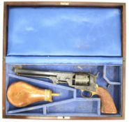 Colt Navy second generation .36 six shot double action percussion revolver with ornately engraved