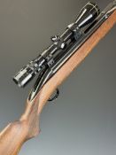 BSA Airsporter Stutzen .22 underlever air rifle with chequered semi-pistol grip, raised cheek piece,