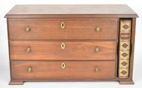 Colt or similar revolver chest with three fitted drawers and copy of 'Armsmear: The Home, The Arm,