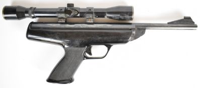 BSA Scorpion .22 target air pistol with shaped and chequered composite grip and Nikko Stirling Tiara