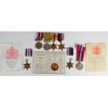 WW2 medal group comprising Defence Medal, War Medal, Africa Star with 8th Army clasp, 1939-1945 Star