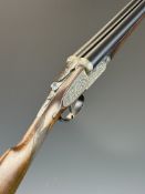 AYA No 2 12 bore side by side sidelock ejector shotgun with named and engraved hand detachable