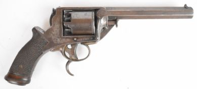 Edward & William Bond Tranter's patent 54 bore 5-shot self-cocking revolver with engraved frame