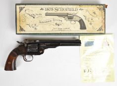 Deactivated Uberti Navy Arms Co Schofield 1875 No.45 .45 six-shot single action revolver with