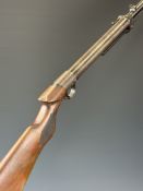 BSA Lincoln Jefferies style .22 air rifle with chequered grip and adjustable sights, serial number