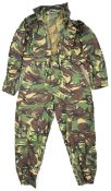 AFV crewman camo coverall, with label size 170/88 and training only to interior, half zip, with