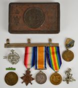 WW1 medal group comprising 1914-15 Star, British War Medal and Victory Medal named to 17847 Pte.