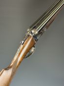 Zamacola Jabali 12 bore side by side ejector shotgun with engraved locks, underside, trigger guards,