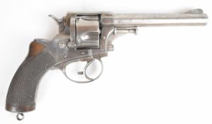 Boss & Co Tranter patent .500 (.50 boxer) 5-shot double action revolver with line engraved frame