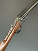J Blanche & Son 20 bore side by side shotgun with named and engraved locks, engraved underside,