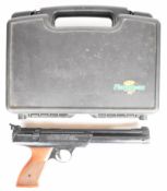 Daisy Power Line Model 717 .177 target air pistol with shaped and chequered grips and adjustable