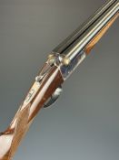 Parker Hale 12 bore side by side shotgun with chequered grip and forend, double trigger and named 26