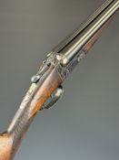 AYA No. 3 12 bore side by side shotgun with named and engraved locks, engraved underside, trigger