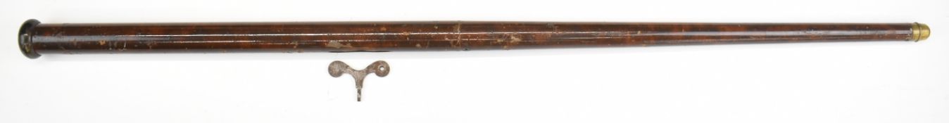 Unnamed metal walking cane air gun with horn handle, wood effect finish, pop-out trigger, screw in