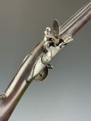 East India Company Brown Bess flintlock musket with lion stamped to the lock, brass trigger guard