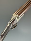 Armstrong & Co 12 bore side by side ejector shotgun with named and engraved locks, engraved