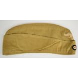 WW2 Nazi German Luftwaffe tropical pattern other ranks overseas side cap with embroidered triangular