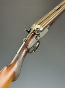C W Andrews Ltd 16 bore side by side hammer action shotgun likely converted from a double rifle,