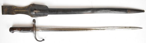 Turkish m1890 Mauser sword bayonet, 52.5cm blade with moon and crescent to back of blade, with