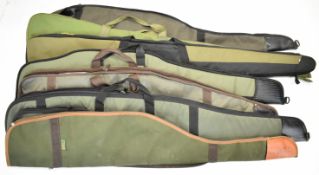 Seven shotgun or rifle slips including two Buffalo River, Sloan's of Inverurie etc.