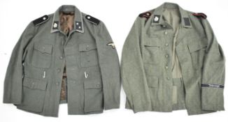 Two reproduction German military uniforms