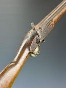 Lacy & Co of London Enfield pattern percussion hammer action gun with named lock, brass trigger