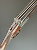 Webley & Scott 700 12 bore side by side ejector shotgun with named and engraved locks, engraved