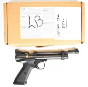 Crosman Model 6-2240 .22 CO2  bolt-action air pistol with textured composite grips and adjustable