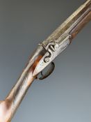 Samuel Eberall 12 bore muzzle loading percussion hammer action sporting gun with named and