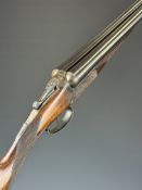 Midland Gun Co 12 bore side by side shotgun with engraved locks, underside, trigger guard, top