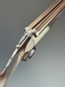 Charles Boswell 12 bore side by side ejector shotgun with named and engraved locks, engraved