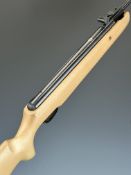 SMK SMK B19 .22 air rifle with semi-pistol grip, raised cheek piece and adjustable sights, serial